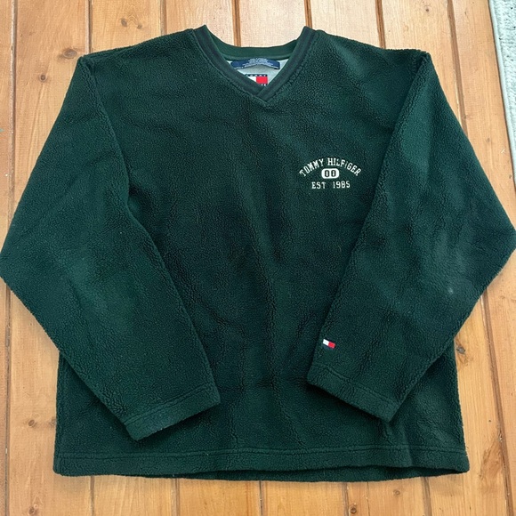 Tommy Hilfiger Other - VINTAGE Tommy Hilfiger Oversized Sherpa Pullover Sz L